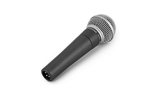 Shure SM58 handheld wired microphone to hire in London